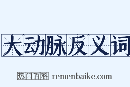 大动脉反义词是什么意思的图片